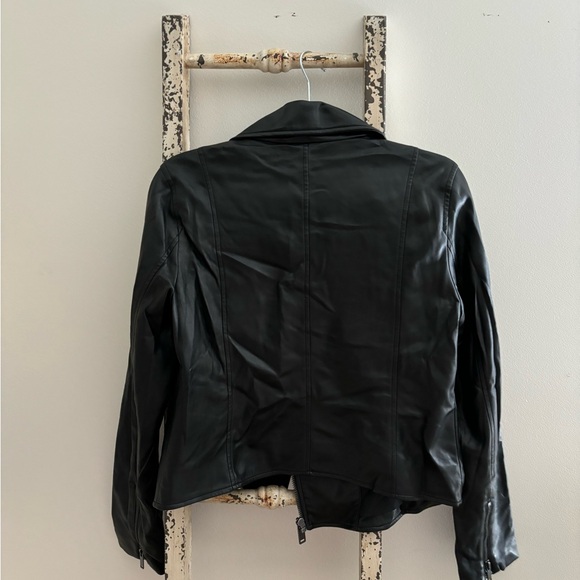 GAP Black Leather Jacket - Picture 2 of 3